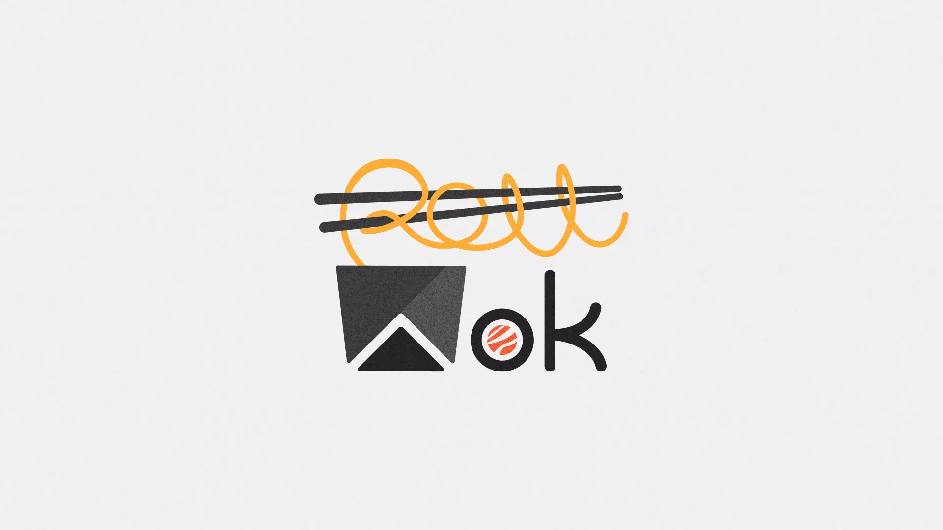 Разработка логотипа суши-бара «Roll Wok Club» в Туле